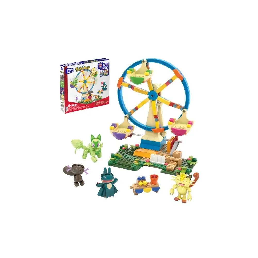 Mega Pokemon - Diabelski młyn z figurkami Pokemona w gondolach