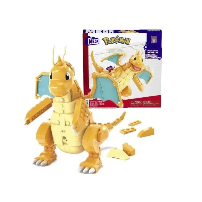 model Dragonite z ruchomymi skrzydłami na tle jasnego podłoża