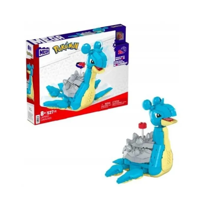 zestaw konstrukcyjny Mega Pokemon Lapras z widoczną muszlą i detalami