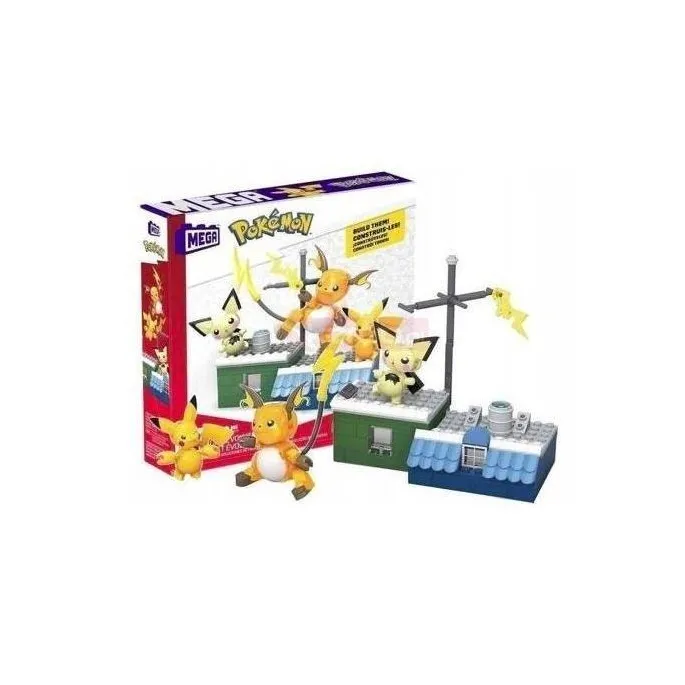 Zestaw Mega Pokemon Pikachu ewolucja z kolorowymi miniaturowymi figurkami