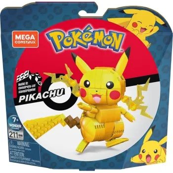 klockowa figurka Pikachu z przegubowymi kończynami na białym tle