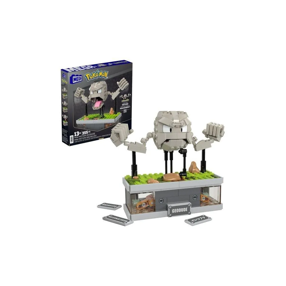 Mega Pokemon Geodude z ruchem złożony na białym tle, 12,5 cm