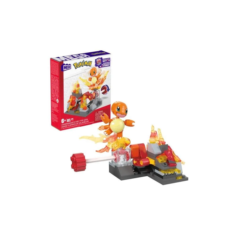 Zestaw Mega Pokemon Konstruktor przygód HTH86 z postacią Charmandera