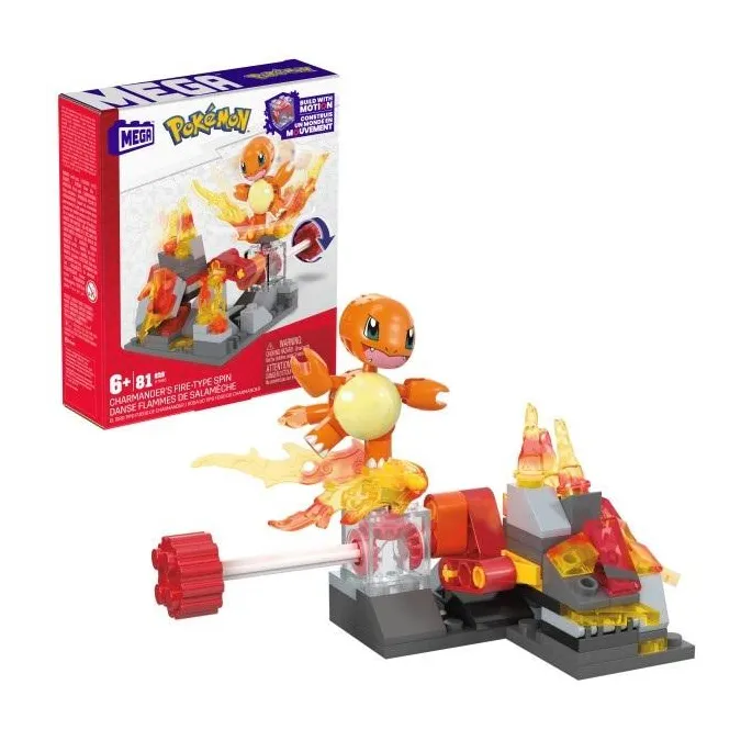 Zestaw Mega Pokemon Konstruktor przygód HTH86 z postacią Charmandera