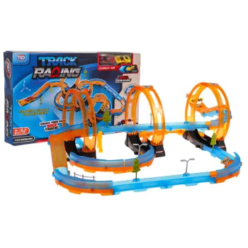 zestaw MEGA Tor Wyścigowy 48el. rozłożony na podłodze