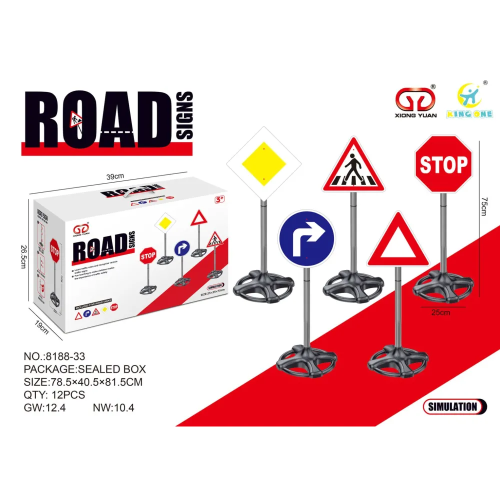 MEGA Zestaw Znaków Drogowych z realistycznymi elementami do nauki dzieci