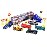 zbliżenie na sportowe samochodziki w różnych kolorach