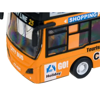 Metalowy AUTOBUS piętrus otwierane drzwi ZA2094 ZO