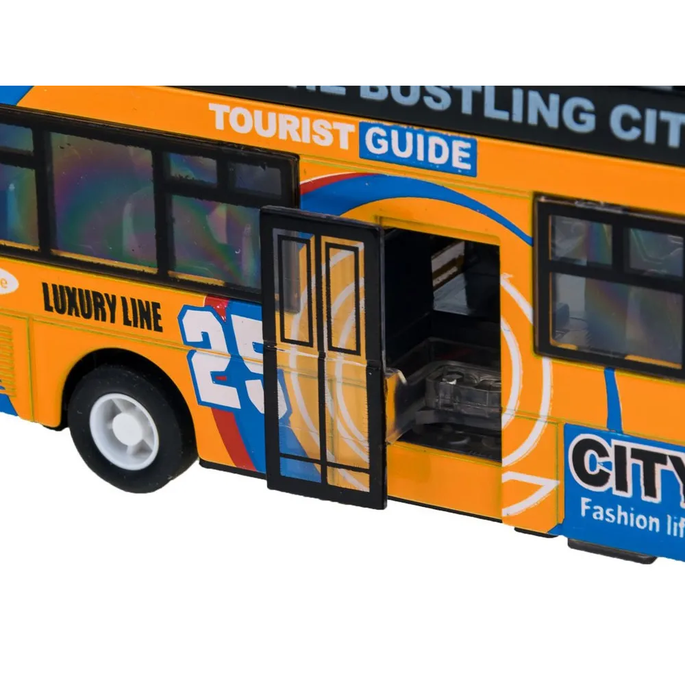 zbliżenie na przód autobusu z migającymi lampami