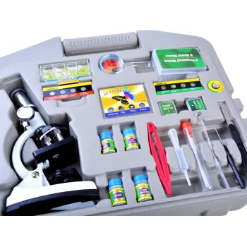 Metalowy Mikroskop zestaw młodego naukowca ES0024