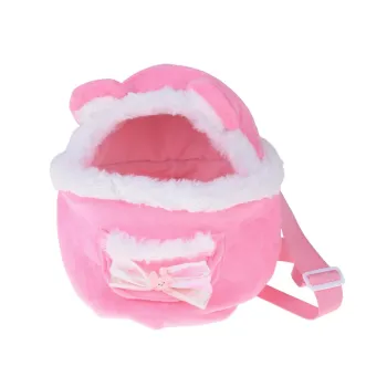 dziecięcy plecak z uszkami i futerkiem oraz maskotką w środku