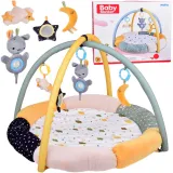 Miękka mata edukacyjna CHMURKA z pałąkiem w stonowanych kolorach