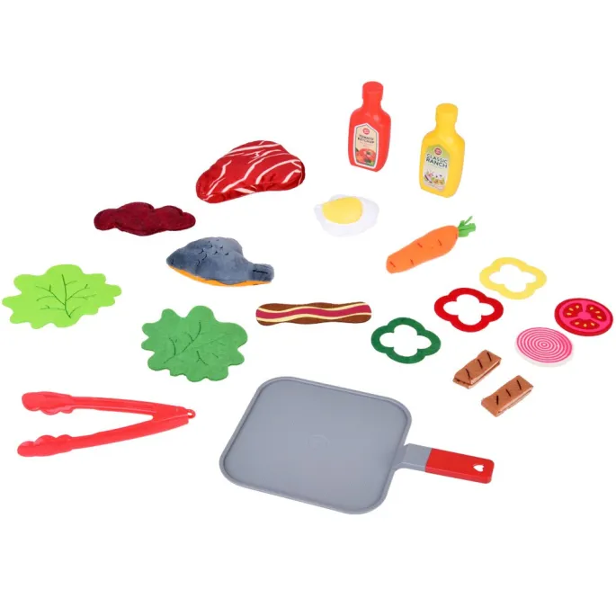 pełny widok zestawu do gotowania dla dzieci z akcesoriami