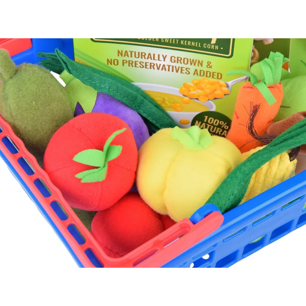 kompaktowy koszyk z warzywami do kreatywnej zabawy dla dzieci