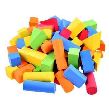 Miękkie kolorowe Klocki PIANKOWE 80 ele ZA3856
