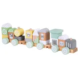 zbliżenie na lokomotywę z pastelowymi detalami