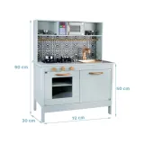 komplet stalowych akcesoriów kuchennych wraz z fartuszkiem w zestawie