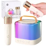 Zestaw karaoke z dwoma mikrofonami i głośnikiem bezprzewodowym