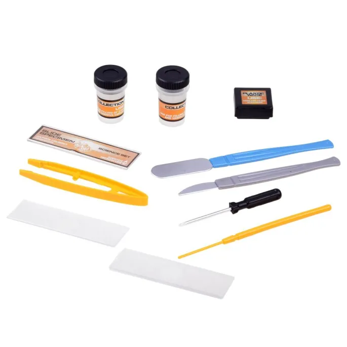 pełny zestaw elementów laboratorium dla młodego naukowca