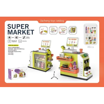 MINI Supermarket + Akcesoria w kompaktowej formie z detalami sklepu