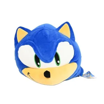 pluszowa maskotka Sonic w stylu Super Mario na jasnym tle