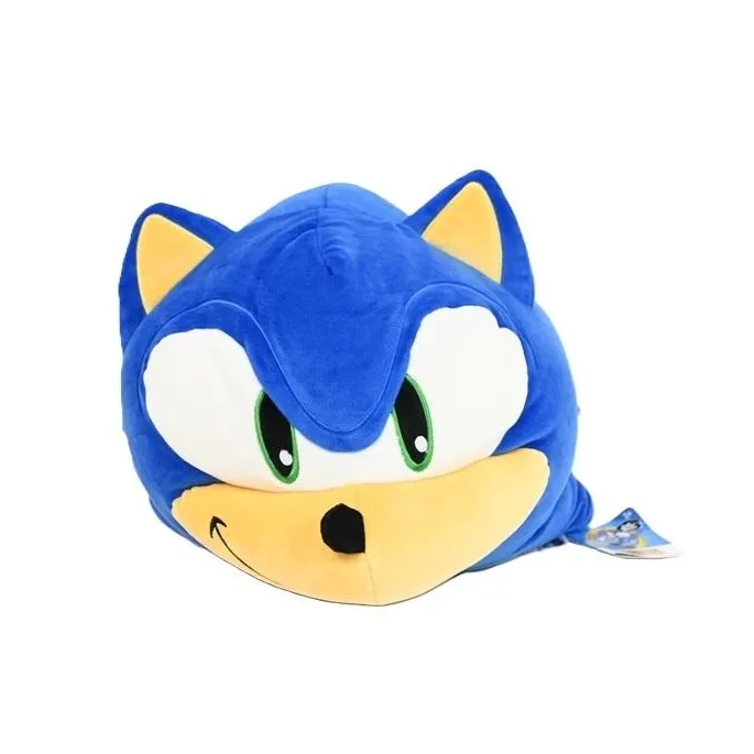 pluszowa maskotka Sonic w stylu Super Mario na jasnym tle