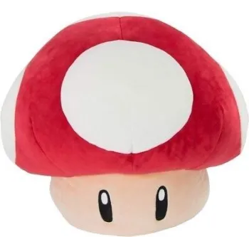 pluszowy Red Mushroom Super Mario z widocznymi detalami