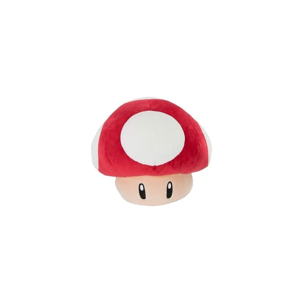 pluszowy Red Mushroom Super Mario z widocznymi detalami