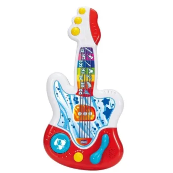 kolorowa gitara edukacyjna dla dzieci z ośmioma interaktywnymi przyciskami