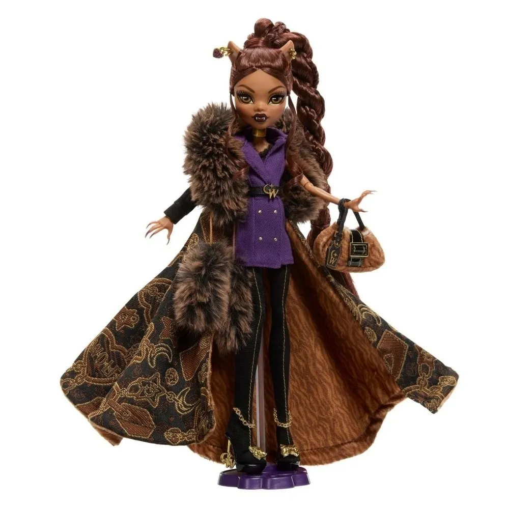 Lalka Monster High Clawdeen w charakterystycznej stylizacji z detalami stroju