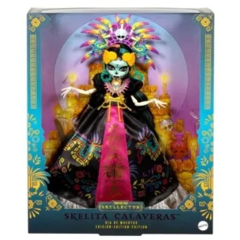 Monster High Dia De Muertos Skelita Calaveras z bogato zdobionym strojem i detalami
