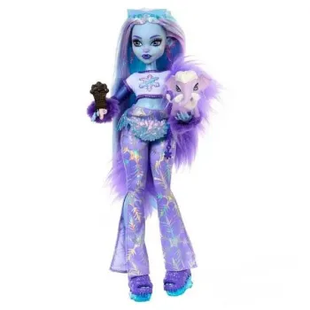 Lalka Abbey Bominable i mamut Tundra z serii Monster High na białym tle