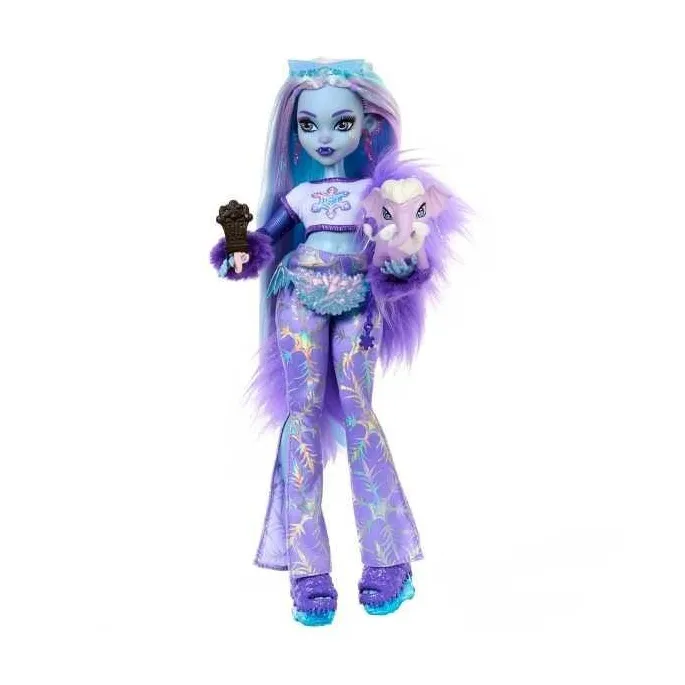 Lalka Abbey Bominable i mamut Tundra z serii Monster High na białym tle