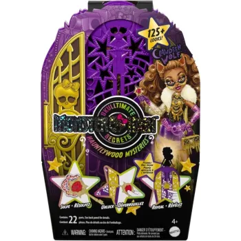 Lalka Monster High Straszysekrety Seria 6 Clawdeen Wolf z widocznymi detalami stroju