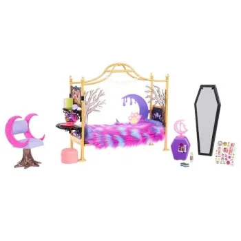 Zestaw Monster High Sypialnia Clawdeen Wolf z mebelkami i akcesoriami