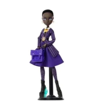 Lalka Monster High x Wednesday Bianca w nowoczesnej stylizacji z detalami akcesoriów