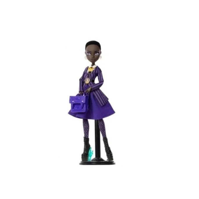 Lalka Monster High x Wednesday Bianca w nowoczesnej stylizacji z detalami akcesoriów