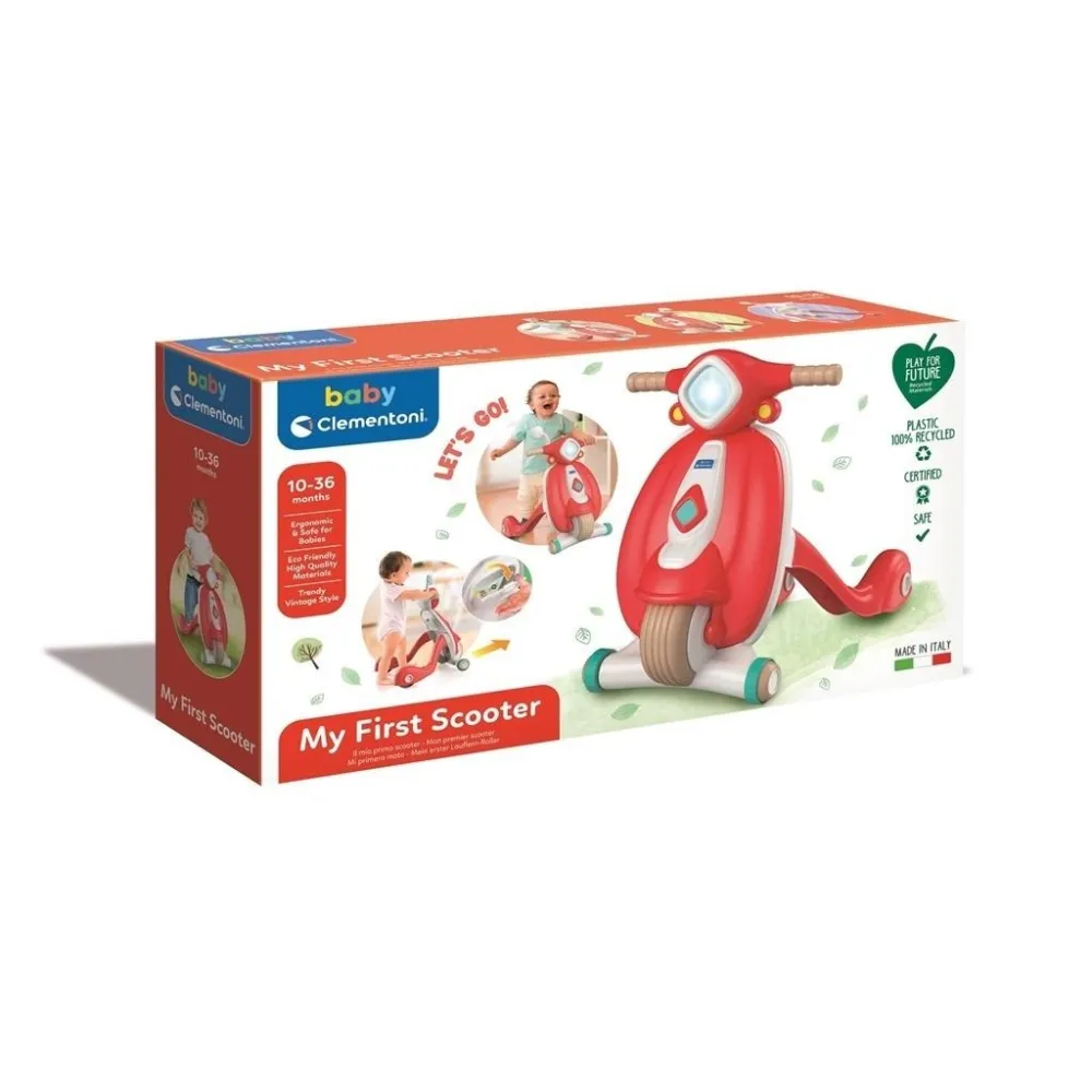 chodzik w stylu skutera vintage z praktycznym schowkiem dla dzieci