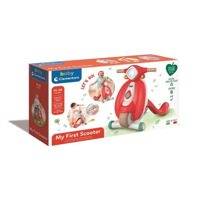 chodzik w stylu skutera vintage z praktycznym schowkiem dla dzieci