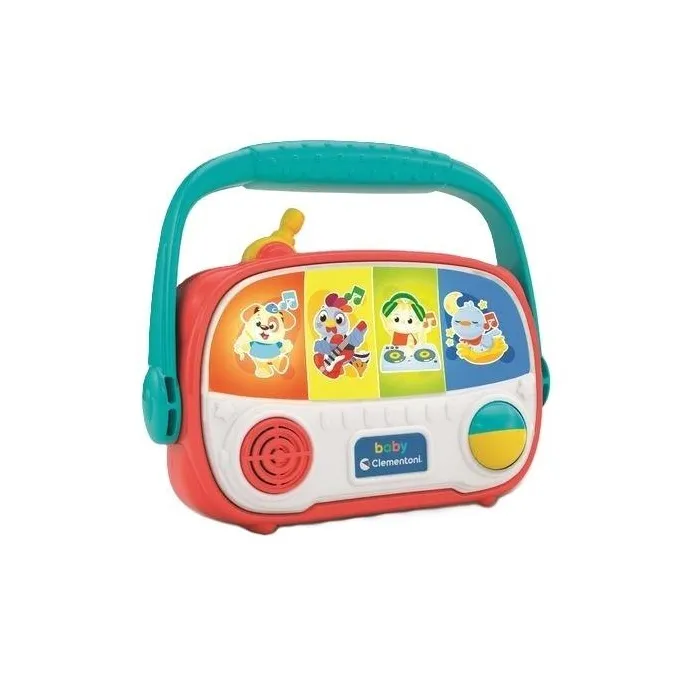 interaktywne baby radio z podświetlanymi przyciskami i kolorowymi elementami