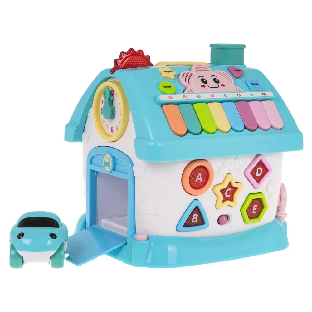 zbliżenie na interaktywne organki na dachu domku