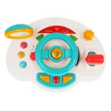 kolorowy symulator jazdy dla dzieci na stole podczas zabawy