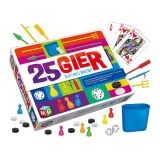 Kompletny pakiet gier planszowych z akcesoriami i instrukcją