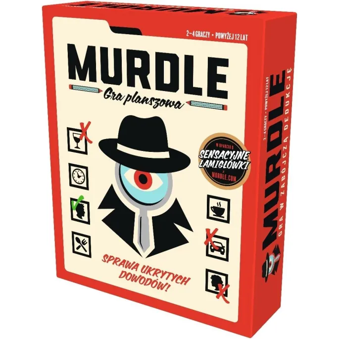 Gra Murdle PL z elementami zagadek i wskazówek dostępnych na planszy