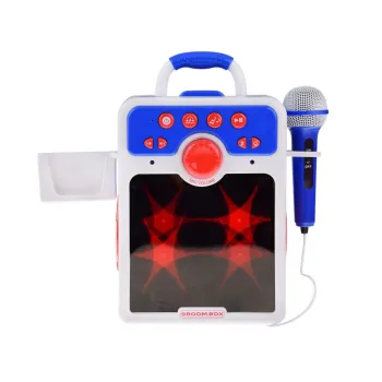 Muzyczny głośnik niebieski Boombox dla dzieci z mikrofonem IN0167