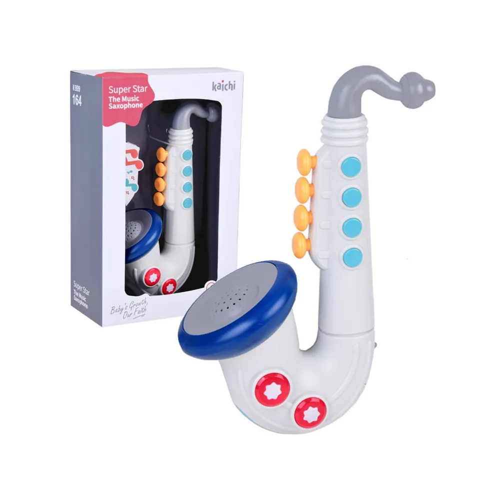 Muzyczny saksofon zabawka w kolorowym opakowaniu dla dzieci