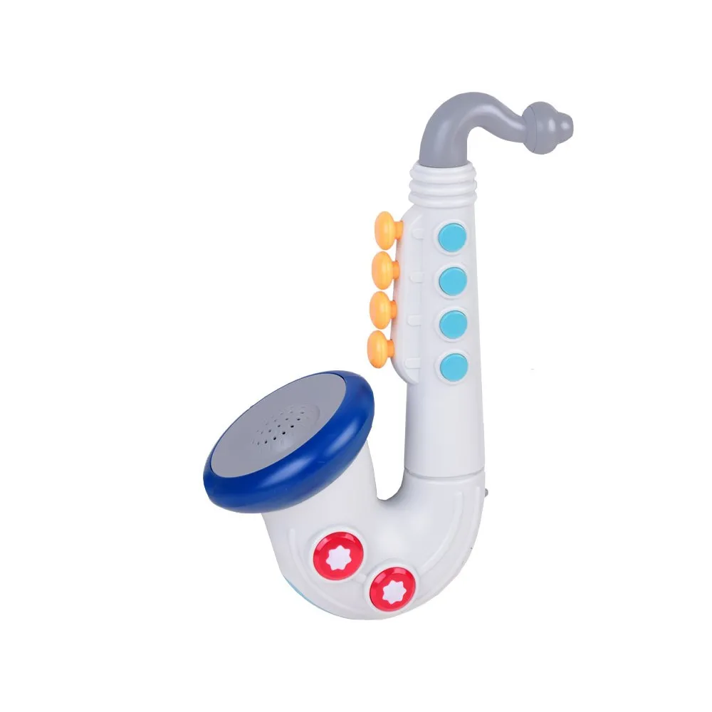 Zbliżenie na kolorowe przyciski interaktywnego saksofonu