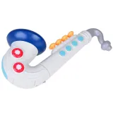 Muzyczny saksofon dla dziecka prezentowany z boku