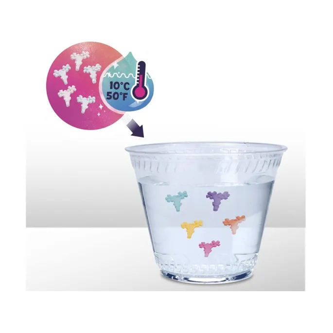 Pokaz efektu zmiany koloru wybranych elementów po zanurzeniu w wodzie