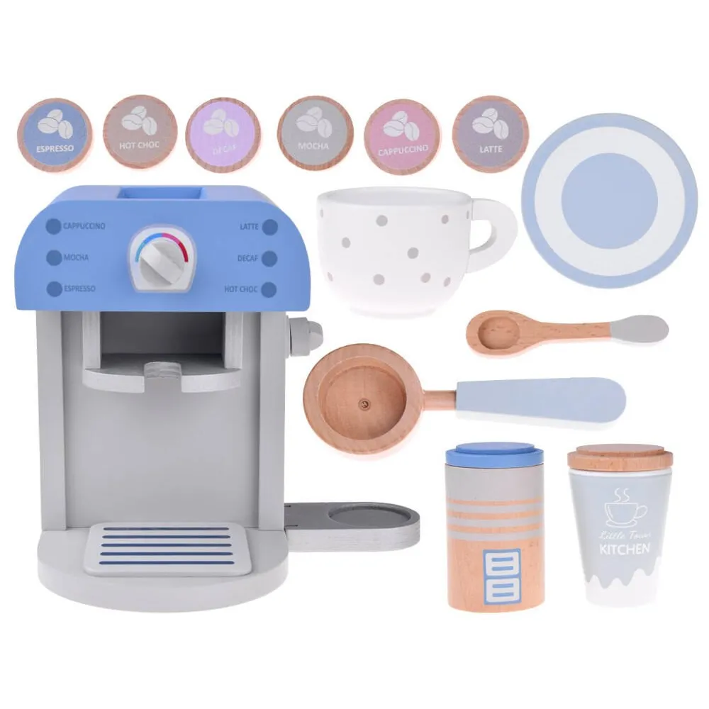 komplet ekspres, filiżanka i cukiernica na tle dziecięcego pokoju